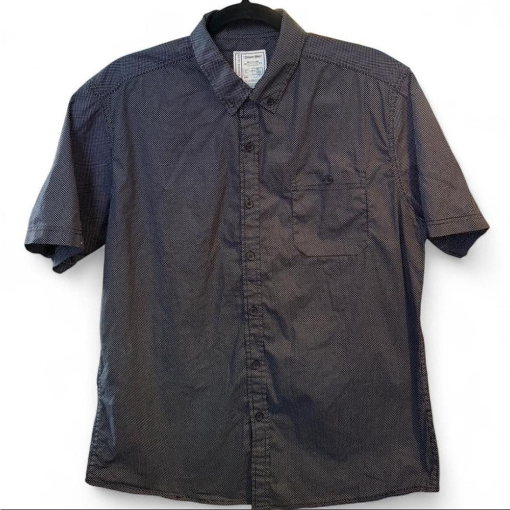 Colours Alexander Julian black Microdot Short-Sleeve Button-Down Shirt